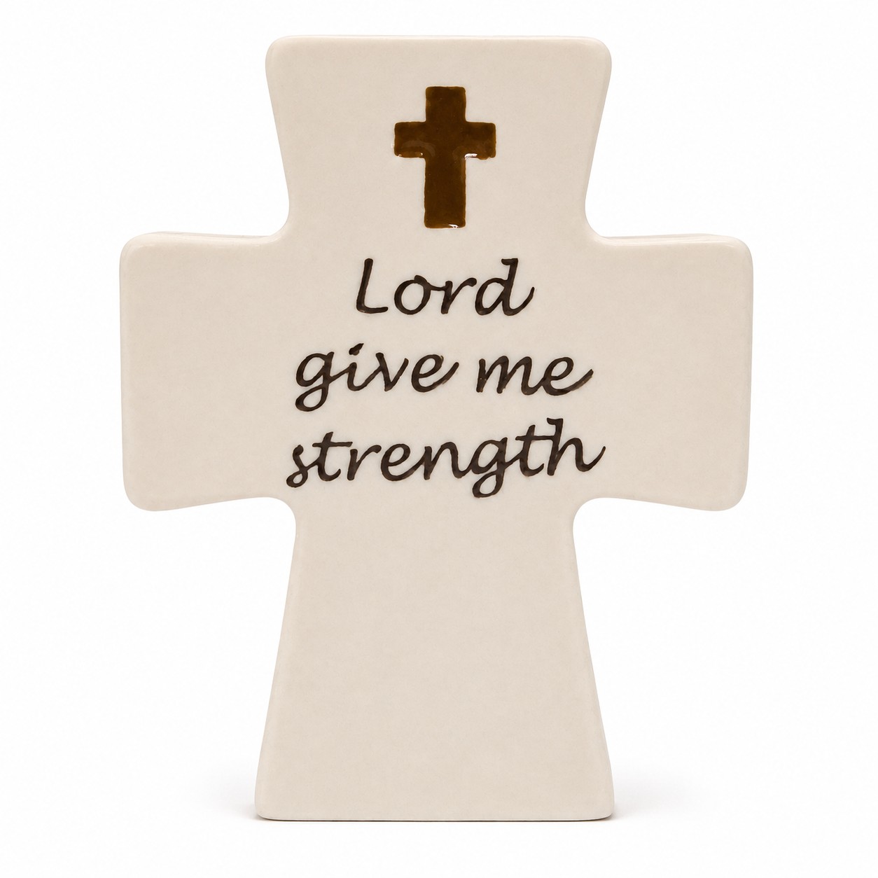 Lord Give Me Strength White Resin Tabletop Cross-kwa16185 Lord Give Me Strength White Resin Tabletop Cross-kwa16185