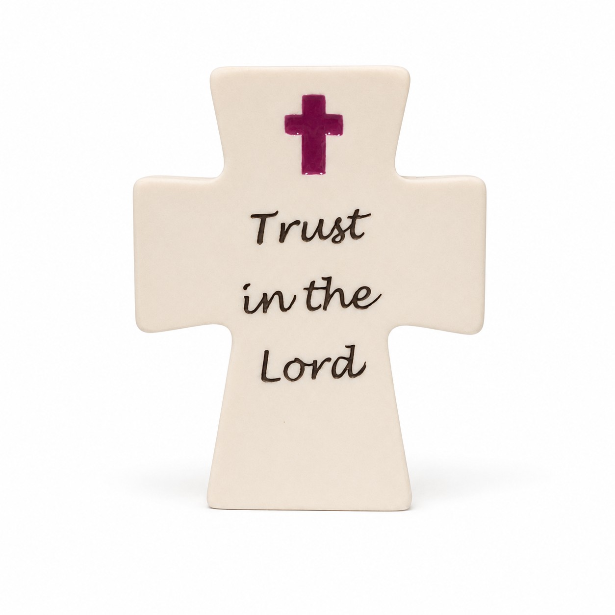 Trust in the Lord White Resin Tabletop Cross-kwa16188 Trust in the Lord White Resin Tabletop Cross-kwa16188