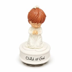 Child of God Praying Girl Music Box Figurine-kwa20032