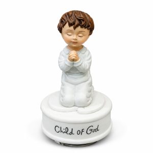 Child of God Praying Boy Music Box Figurine-kwa20033