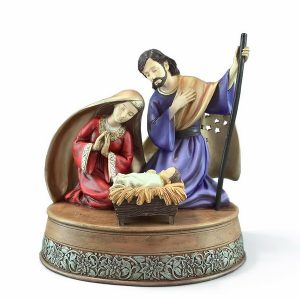 Holy Family Nativity Figurine on Ornate Base-kwa25050