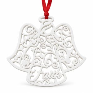 White Resin Faith Angel Christmas Ornament-kwa16211