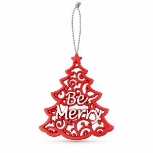 Red Resin Be Merry Christmas Tree Ornament-kwa18049