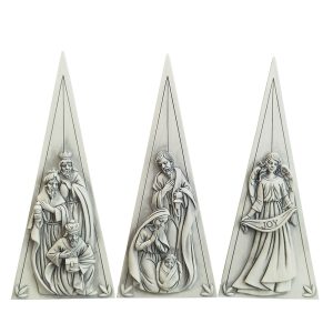 Gray Three-Piece Joy Nativity Set-kwa24079