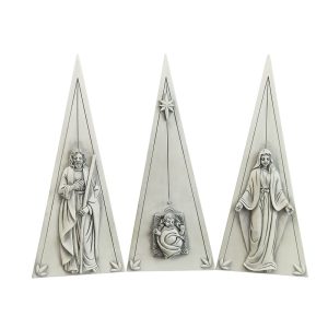 Gray Three-Piece Holy Family Nativity Set-kwa24083