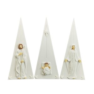 White Three-Piece Holy Family Nativity Set-kwa24084