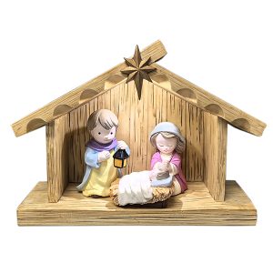 Children's Holy Family Resin Nativity Stable -KWA25116