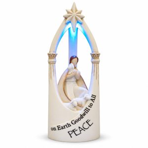 Peace on Earth Blue LED Angel and Shepherd Arch-kws18066