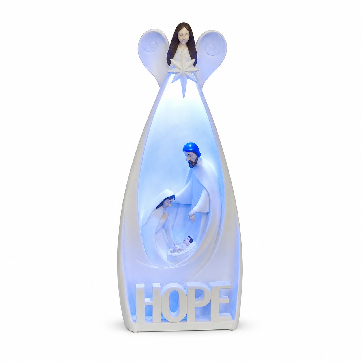 Hope Angel LED Holy Family Nativity Figurine-kws22015 Hope Angel LED Holy Family Nativity Figurine-kws22015