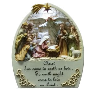Lighted Scripture Nativity Scene with Holy Family-kws22042