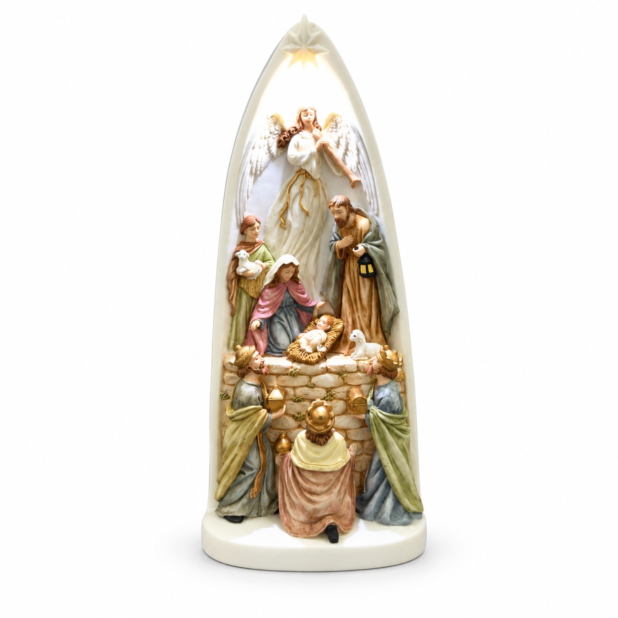 Colorful Tall Angel Nativity Relief-ks14a296 Colorful Tall Angel Nativity Relief-ks14a296