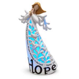 Hope Scripture LED Praying Angel Figurine-kwa15159