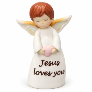 Jesus Loves You Child Angel Inspirational Figurine-kwa16277