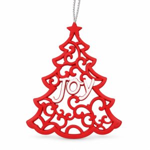 Red Resin Joy Christmas Tree Ornament-kwa18051
