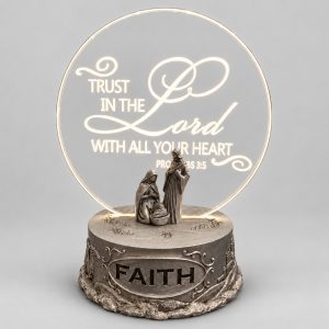 Trust in the Lord LED Holy Family Acrylic Plaque-kwa18111 gray