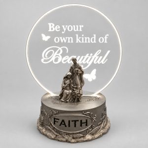 Be Your Own Kind of Beautiful LED Nativity Plaque-kwa18113 gray