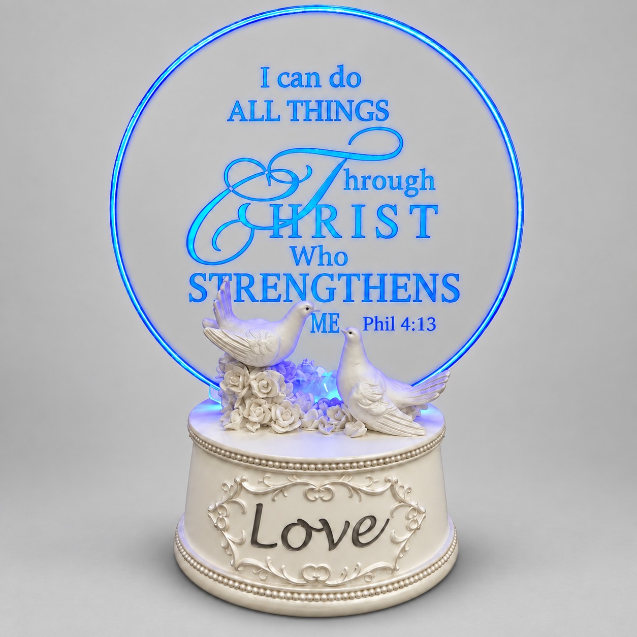 Philippians 4:13 Blue LED Dove Acrylic Plaque-kwa18124 gray Philippians 4:13 Blue LED Dove Acrylic Plaque-kwa18124 gray