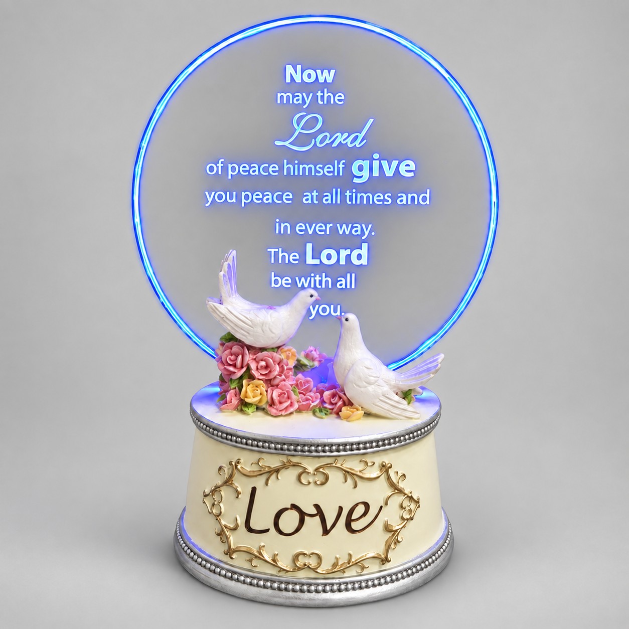 Lord of Peace Blue LED Dove Acrylic Scripture Plaque-kwa18126 gray Lord of Peace Blue LED Dove Acrylic Scripture Plaque-kwa18126 gray