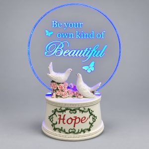 Be Your Own Kind of Beautiful Blue LED Dove Plaque-kwa18130