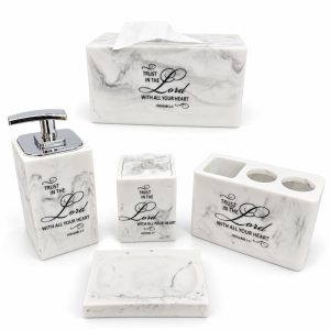 Proverbs 3:5 Trust in the Lord Bathroom Accessory Set-kwa19142