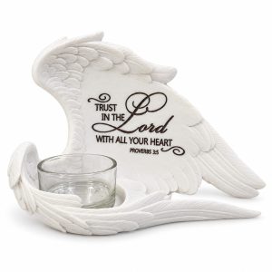 Red Hope ornament decoration with openwork details and warm light. Festive tabletop décor for mantels, shelves, holiday displays and gifts. -kws16078