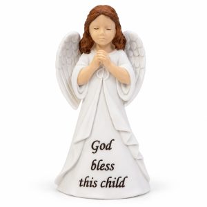 Girl God Bless This Child Prayer Angel Figurine-kws16224