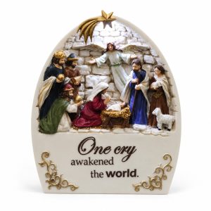 Lighted Nativity Arch — One Cry Awakened the World-kws17038