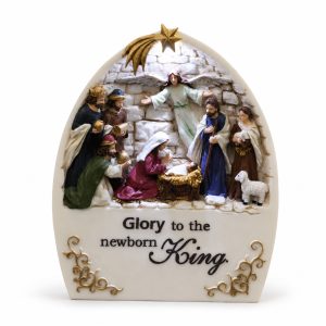 Lighted Nativity Arch — Glory to the Newborn King-kws17039