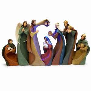 Lighted Angel Christmas Figurine - Colorful Flowing Robes-kws17165