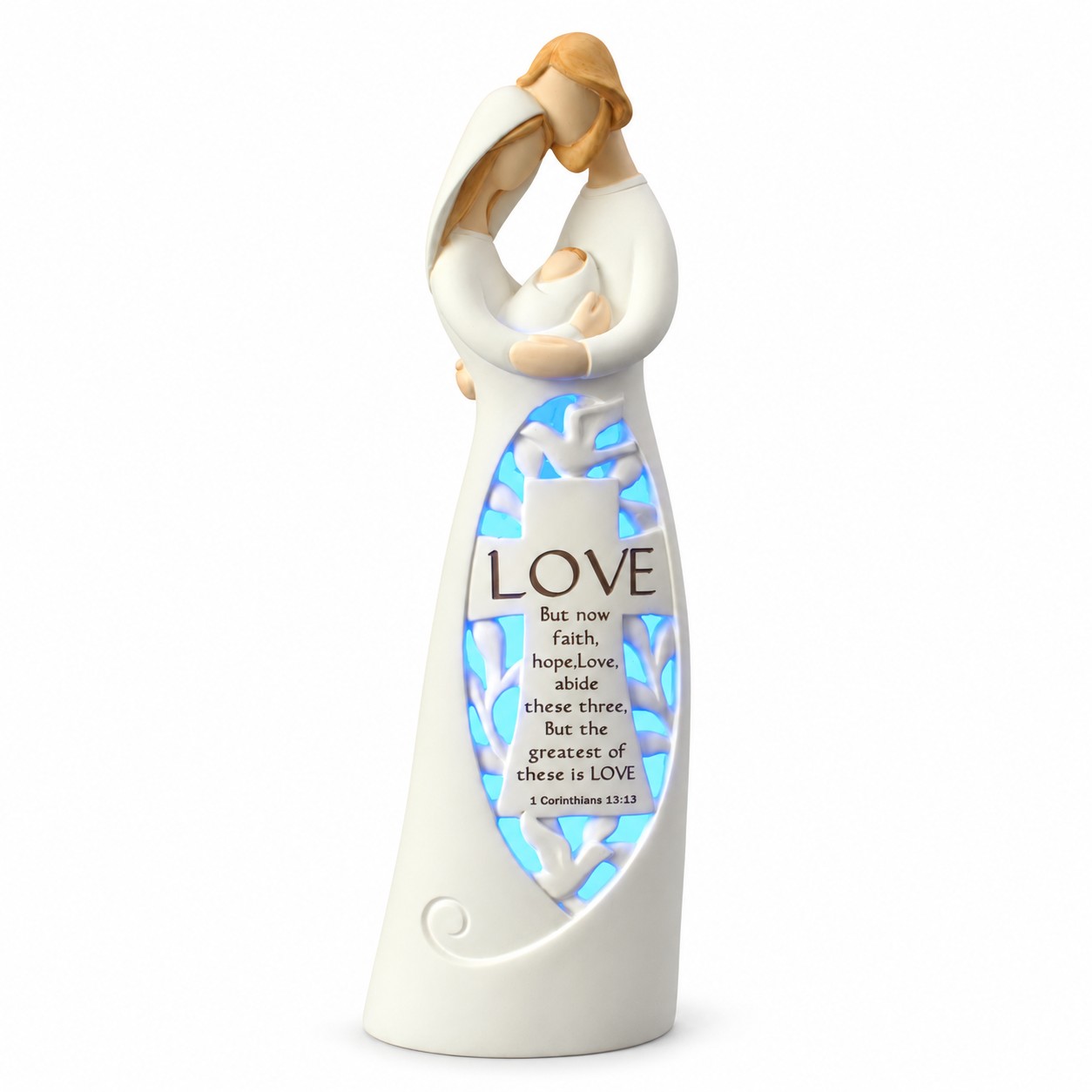 Love Lighted Madonna and Child Figurine-kw110086 Love Lighted Madonna and Child Figurine-kw110086