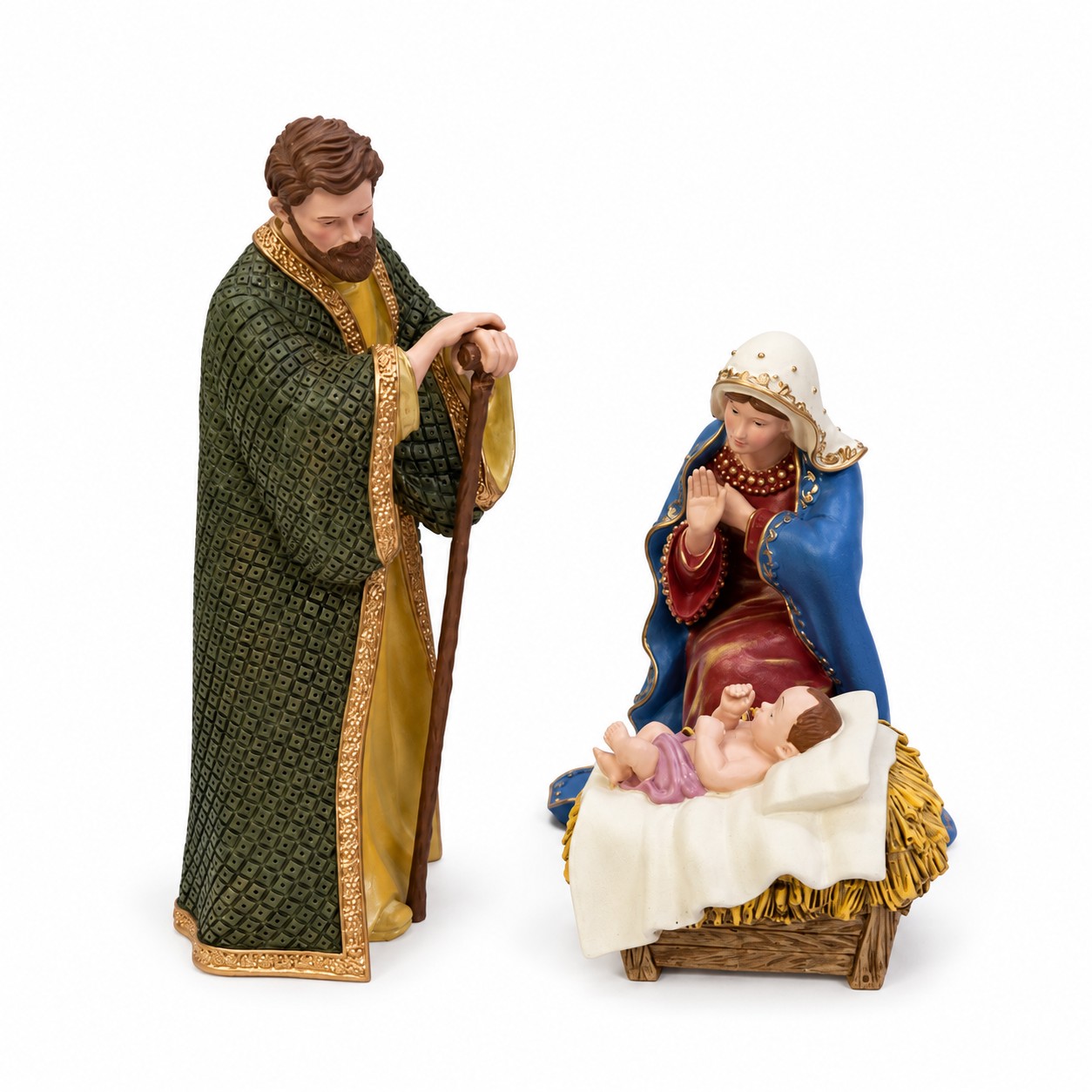Color Holy Family Two-Piece Nativity Set-kws16125 Color Holy Family Two-Piece Nativity Set-kws16125