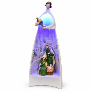 Lighted Wise Man Golden Vessel Nativity Scene-kws17019