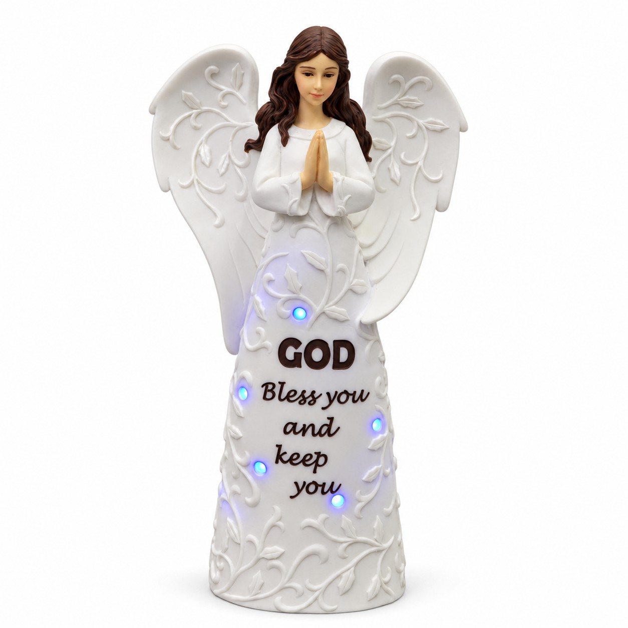 God Bless You and Keep You Lighted Angel Figurine-kws17111 God Bless You and Keep You Lighted Angel Figurine-kws17111