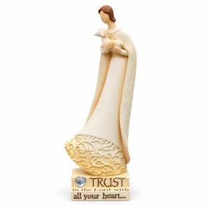 Trust in the Lord Shepherd with Lamb Figurine-kws17153