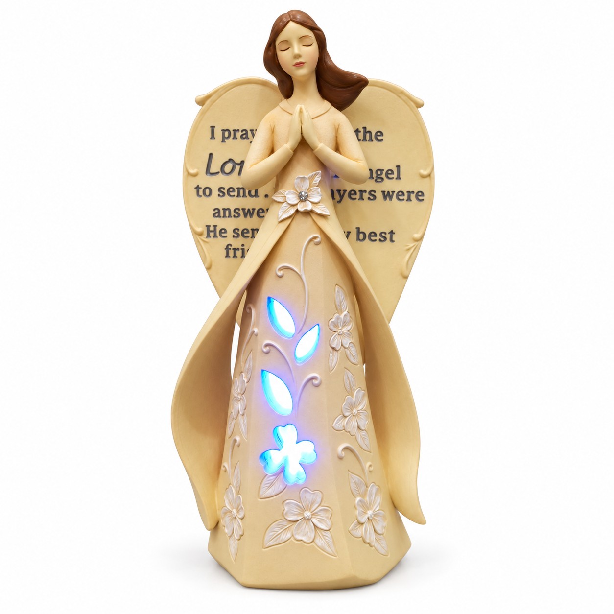 Answered Prayer Best Friend Lighted Angel Figurine-kws17173 Answered Prayer Best Friend Lighted Angel Figurine-kws17173