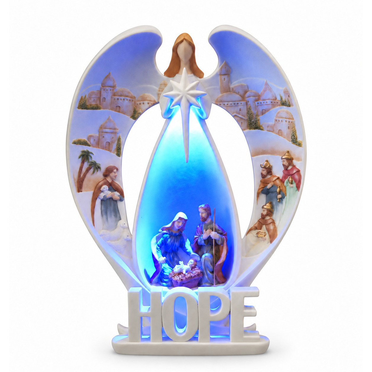 Hope LED Winged Bethlehem Nativity Figurine-ks14a085 Hope LED Winged Bethlehem Nativity Figurine-ks14a085