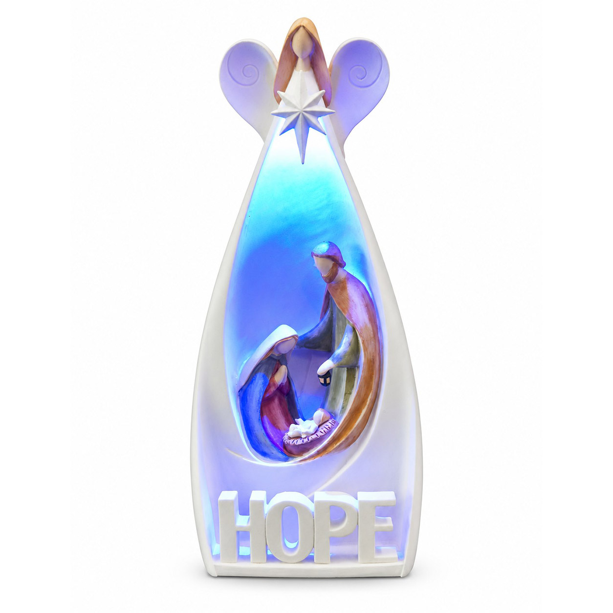 Hope LED Angel Light Column Nativity Figurine-ks14a087 Hope LED Angel Light Column Nativity Figurine-ks14a087
