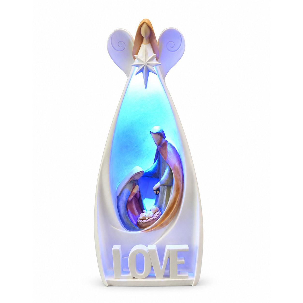 Love LED Angel Light Column Nativity Figurine-ks14a088 Love LED Angel Light Column Nativity Figurine-ks14a088
